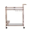 Iverson Metal Mirrored Bar Cart - Aiden Lane