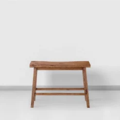 Saddle Seat Wooden Bench With Canted Frame Brown - Benzara -Famous Furniture Store GUEST 8d330535 1cb7 40f0 be70 2f82abf33e6d