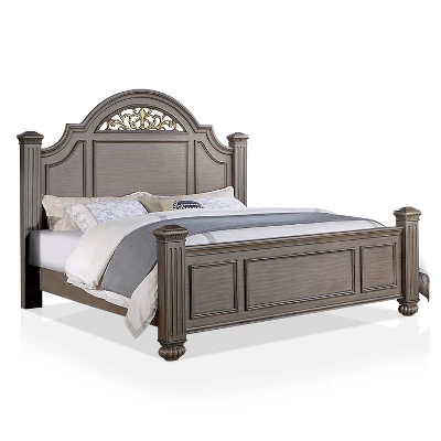 3pc Pennings Traditional Bed Set With 2 Nightstands Gray - HOMES: Inside + Out 9 3pc Pennings Traditional Bed Set With 2 Nightstands Gray - HOMES: Inside + Out - Image 7