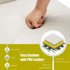 Set Of 4 Dining Chairs Upholstered Padded Side Chairs W/ Rubber Wood Legs BlackBeige -Famous Furniture Store GUEST 8ea626ac 3672 4037 be2f b4b75ab4d44d