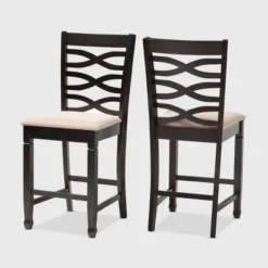 Set Of 2 Caron Finished Wood Counter Height Pub Chairs - Baxton Studio -Famous Furniture Store GUEST 8f6ebe45 5ebf 467e 91a3 b9590acee015