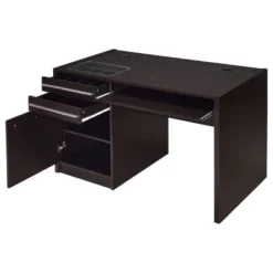 Halston 2 Drawer Office Desk Cappuccino - Coaster -Famous Furniture Store GUEST 8fc13b46 049c 4052 9721 4ea634b468fe
