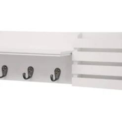 Sydney Wall Shelf With Hooks And Mail Sorter - White 9 Sydney Wall Shelf With Hooks And Mail Sorter - White -Famous Furniture Store GUEST 8fc9acc8 5d51 417e bdcc dfeb764c0388