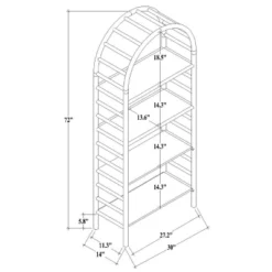 72" Holladay Curved Wooden Bookcase - Threshold™ Designed With Studio McGee -Famous Furniture Store GUEST 907a020b f8bd 48ff ad78 2332a2c16f0a