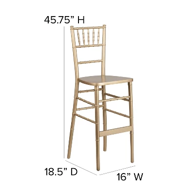 Flash Furniture HERCULES Series Gold Wood Chiavari Barstool 4 Flash Furniture HERCULES Series Gold Wood Chiavari Barstool - Image 2