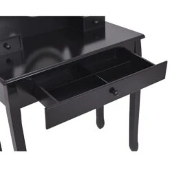 Tangkula Mirrored Dressing Table Wooden Vanity Makeup Unit W/ Cushioned Stool -Famous Furniture Store GUEST 91b9a9a7 2859 4019 9fdc 0c492b69ed6a