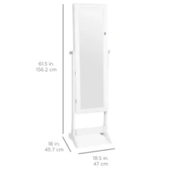 Best Choice Products 6-Tier Standing Mirror Lockable Storage Organizer Cabinet Armoire W/ LED Lights -Famous Furniture Store GUEST 91e810c5 01eb 484f 88ca 3304e8b492b9