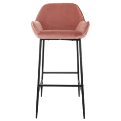 Elama 2 Piece Velvet Bar Stool In Pink With Black Legs -Famous Furniture Store GUEST 92f3cc8e e1df 479a 8543 cb70b14e530a
