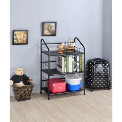 Metal Book Shelf Black - Ore International 3 Metal Book Shelf Black - Ore International