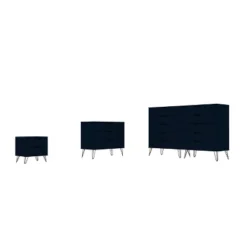 Rockefeller 10 Drawer Dresser, 3 Drawer Dresser And 2 Drawer Nightstand Set - Manhattan Comfort 24 Rockefeller 10 Drawer Dresser, 3 Drawer Dresser And 2 Drawer Nightstand Set - Manhattan Comfort -Famous Furniture Store GUEST 93775bce ea5e 4625 851d 637341e65625
