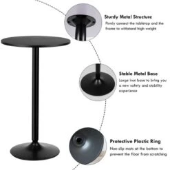 Costway Set Of 2 Round Pub Table 24" Bistro Bar Height Cocktail Table W/Metal Base Black 17 Costway Set Of 2 Round Pub Table 24" Bistro Bar Height Cocktail Table W/Metal Base Black -Famous Furniture Store GUEST 94c37662 8890 4a01 9418 d45249ea9ae5