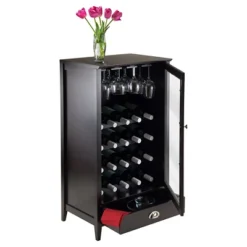 20 Bottles Shelf Modular Bordeaux Wine Cabinet Wood/Black Espresso - Winsome -Famous Furniture Store GUEST 950d20e1 11e3 4fc1 a8f5 b81f2a232b3e