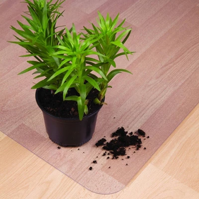 48"x51" Recycled Chair Mat For Hard Floors Lipped Tinted - Floortex 4 48"x51" Recycled Chair Mat For Hard Floors Lipped Tinted - Floortex - Image 2