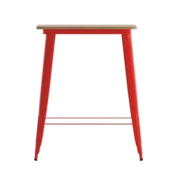 Flash Furniture Declan Commercial Indoor/Outdoor Bar Top Table, 31.5" Square All Weather Poly Resin Top With Steel Base -Famous Furniture Store GUEST 95bd1564 0394 478c 9e25 61b6ef38bb7a