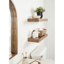 2pc 24" Havlock Wood Shelf Set - Kate & Laurel All Things Decor -Famous Furniture Store GUEST 95fc96e1 944e 4675 bead 924424a7ec8a