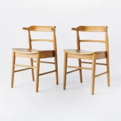 2pk Kaysville Curved Back Wood Dining Chair - Threshold™ Designed With Studio McGee -Famous Furniture Store GUEST 96181127 0bb6 41a1 999c 8f5d44c53b74