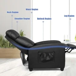 Costway Electric Modern Massage Recliner Sofa Chair Lounge With Remote Control -Famous Furniture Store GUEST 96248802 2fb8 41d9 a52f e27c834fa3e2