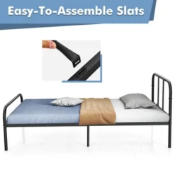 Costway Twin Size Metal Bed Frame Heavy Duty Mattress Foundation Under Bed Storage 16 Costway Twin Size Metal Bed Frame Heavy Duty Mattress Foundation Under Bed Storage -Famous Furniture Store GUEST 96926741 5f26 4c52 9852 c119ccec8f6d
