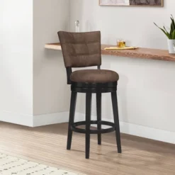 30" Kaede Wood And Upholstered Swivel Barstool Black/Chestnut - Hillsdale Furniture 16 30" Kaede Wood And Upholstered Swivel Barstool Black/Chestnut - Hillsdale Furniture -Famous Furniture Store GUEST 981d6f6c c670 4014 8acf 46b50a6fd3d8
