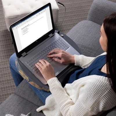 Sofia + Sam Lap Desk For Laptop And Writing With USB Light - Tropical Grey 5 Sofia + Sam Lap Desk For Laptop And Writing With USB Light - Tropical Grey - Image 3