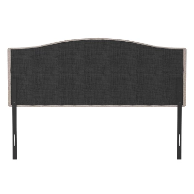 Full/Queen Provence Upholstered Arch Adjustable Tufted Headboard Linen Fabric - Hillsdale Furniture 4 Full/Queen Provence Upholstered Arch Adjustable Tufted Headboard Linen Fabric - Hillsdale Furniture - Image 2