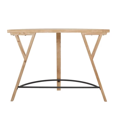 Modern Farmhouse Wood Console Table Brown - Olivia & May 7 Modern Farmhouse Wood Console Table Brown - Olivia & May - Image 5