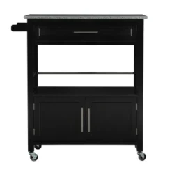 Cameron Kitchen Cart With Granite Top - Linon -Famous Furniture Store GUEST 9a579333 9c2d 49d1 a8f3 49b9c62697f4