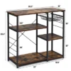 Costway Industrial Kitchen Baker's Rack Microwave Stand Utility Storage Shelf W/ 6 Hooks Steel Black 1 Costway Industrial Kitchen Baker's Rack Microwave Stand Utility Storage Shelf W/ 6 Hooks Steel Black -Famous Furniture Store GUEST 9ad0ea14 b0c3 4125 a560 0f1029d98856