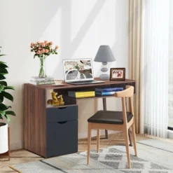 Costway Computer Desk PC Writing Table Study Workstation Drawer & Cabinet With Wood Legs 12 Costway Computer Desk PC Writing Table Study Workstation Drawer & Cabinet With Wood Legs -Famous Furniture Store GUEST 9af46d90 6f91 43ef a3ad 56125f1bc6cb