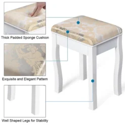Costway Vanity Table Jewelry Makeup Desk Bench Dresser Stool 16 Costway Vanity Table Jewelry Makeup Desk Bench Dresser Stool -Famous Furniture Store GUEST 9bf23998 e814 4de9 b6fc 4e2fdba8850a