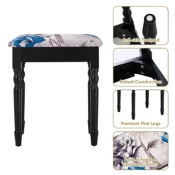 Costway Black Tri Folding Mirror Vanity Makeup Table Stool 4 Drawers 18 Costway Black Tri Folding Mirror Vanity Makeup Table Stool 4 Drawers -Famous Furniture Store GUEST 9ceb932e 2d4e 4f62 9153 3c94976040c5