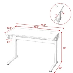 Costway Gaming Computer Desk Carbon Fiber Surface W/Mousepad Cup Holder Headphone Hook -Famous Furniture Store GUEST 9d22c771 b4c1 4da6 a182 91b72b537604