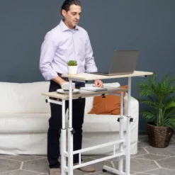 White Rolling Sitting/Standing Desk With Side Storage - Mind Reader 11 White Rolling Sitting/Standing Desk With Side Storage - Mind Reader -Famous Furniture Store GUEST 9d51705c 99c5 476d 8ce0 54d9254f7baa