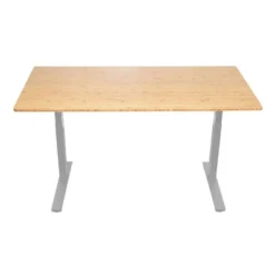 48"x30" Electric Standing Desk With Adjustability ( 27.2"-45.3") Natural Bamboo Gray - Uncaged Ergonomics -Famous Furniture Store GUEST 9d796b82 4554 4254 9f29 751ba4908487