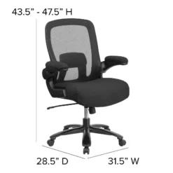 Flash Furniture HERCULES Series Big & Tall 500 Lb. Rated Mesh Executive Swivel Ergonomic Office Chair With Adjustable Lumbar -Famous Furniture Store GUEST 9d7f6ac8 b628 4f28 b6e0 bfe0bef0d208