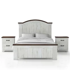3pc Willow Rustic Bedroom Set With 2 Nightstands Distressed White/Walnut - HOMES: Inside + Out 18 3pc Willow Rustic Bedroom Set With 2 Nightstands Distressed White/Walnut - HOMES: Inside + Out -Famous Furniture Store GUEST 9f0f4443 b3a9 4d75 9ed5 43419b4e2371