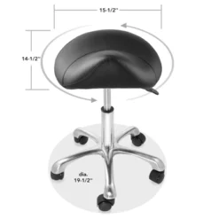 Saloniture Ergonomic Saddle Stool - Adjustable Hydraulic Seat, Rolling Salon Chair With Swivel Wheels -Famous Furniture Store GUEST 9f764794 f472 44e8 8f4b c225fdc0cbaf