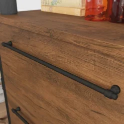 2 Drawer Iron City Lateral File Cabinet Checked Oak - Sauder -Famous Furniture Store GUEST 9f9026a7 2ab3 456d b502 8f84c36da718