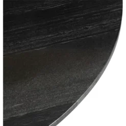 47.2" Lynnette Round Marble Dining Table Black - ZM Home -Famous Furniture Store GUEST 9f9b8d65 638e 41a7 9982 ce3efc91792c