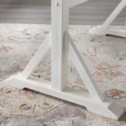 Miller Rectangular Trestle Base Dining Table White - Lifestorey -Famous Furniture Store GUEST 9fe3e47b 1b3a 47b6 be9a 82c2a386bc59