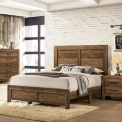 3pc Queen Quail Transitional Bedroom Set Rustic Light Walnut - HOMES: Inside + Out -Famous Furniture Store GUEST a0c64946 fbf0 4f09 9eb0 ca24c56bfb82