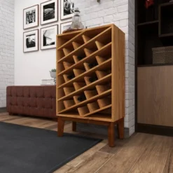Modern Wood Wine Rack Brown - Olivia & May -Famous Furniture Store GUEST a0d8bc4d df89 4d9f b60c 20f01cc9d161
