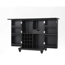 Cambridge Expandable Bar Cabinet Black - Crosley -Famous Furniture Store GUEST a0e23556 ac44 4e4d b3b7 a70165e3a50e