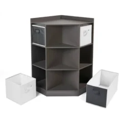 Badger Basket Corner Cubby Storage Unit With 4 Reversible Baskets Charcoal 15 Badger Basket Corner Cubby Storage Unit With 4 Reversible Baskets Charcoal -Famous Furniture Store GUEST a10e21ab 0950 4088 bfdf 0ede180c21a4