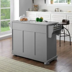 Alexandria Kitchen Island With Solid Granite Top Vintage Gray - Crosley -Famous Furniture Store GUEST a11699e5 c124 48b5 bb5e 5c53d0bbe03c