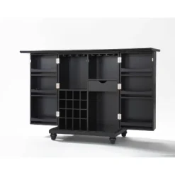 Cambridge Expandable Bar Cabinet Black - Crosley -Famous Furniture Store GUEST a192f40f dae5 4145 a0e1 1070fe03b82a