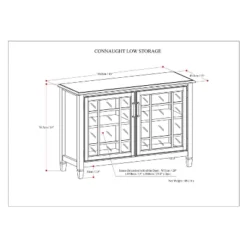 46" Hampshire Solid Wood Low Storage Cabinet Dark Chestnut Brown - WyndenHall -Famous Furniture Store GUEST a19b5814 6c1f 45ca a19d 5102dab85b28