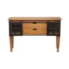 Industrial Wood Console Table Dark Brown - Olivia & May -Famous Furniture Store GUEST a1f71bc2 c84c 4de6 9430 957cb6057077