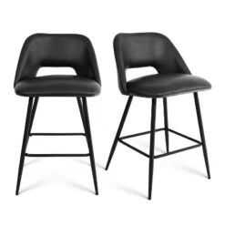 26.5" Edwin Upholstered Counter Height Stool (Set Of 2) Black Leg-The Pop Maison -Famous Furniture Store GUEST a218b331 4bec 48e6 bab2 f3d8e8080915