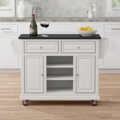 Glenwillow Home Kitchen Cart With Locking Casters -Famous Furniture Store GUEST a26870a4 ea45 45e4 bf2f 3234a88e5166